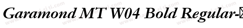 Garamond MT W04 Bold Regular字体转换